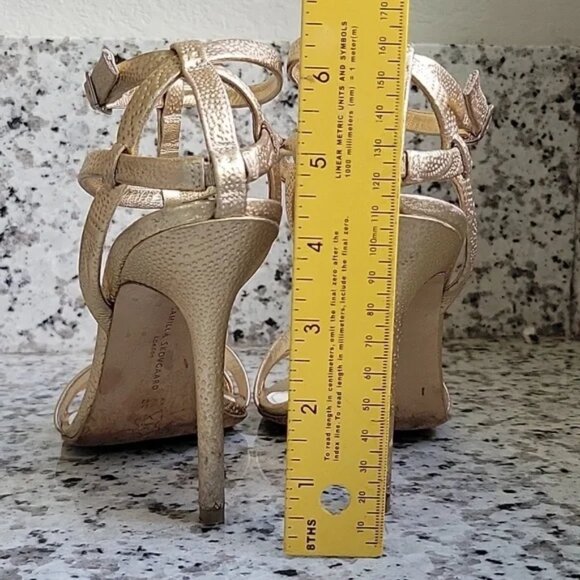 Camilla Skovgaard Strappy Leather Stilettos Size 9.5 - Picture 9 of 11